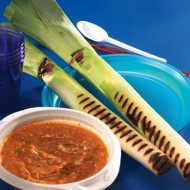 Порей с чесночным майонезом