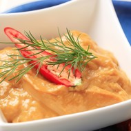 Постный сырный крем с красным перцем