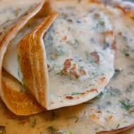 Постные лепешки с луком и укропом