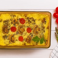 Запеканка картофельная в духовке с грибами