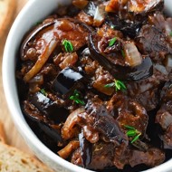 Рагу из баклажанов под кисло-сладким соусом (Капонатина)