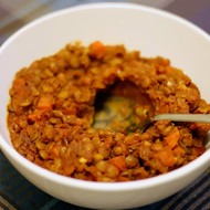 Рагу из чечевицы и томатов