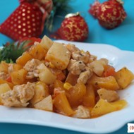 Рагу из тыквы и куриного филе