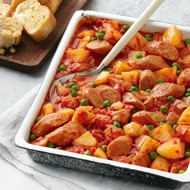 Рагу с картофелем и сосисками