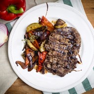 Рамштекс с овощами