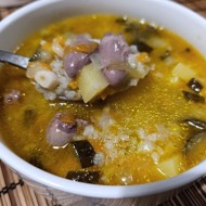 Рассольник с куриными сердечками