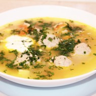 Рассольник с пшеном и фрикадельками