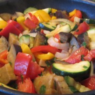 Рататуй с цукини и баклажаном