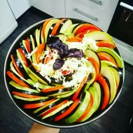 Рататуй с сыром моцарелла