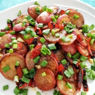 Редис, жаренный с чесноком