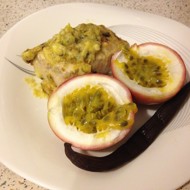 Рыба в кокосовом молоке с ванилью и маракуйей