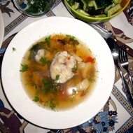 Рыбный суп с тыквой