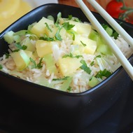 Рис с имбирем и ананасами