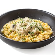 Ризотто из булгура с белыми грибами