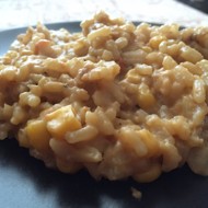 Ризотто с красным вином и кукурузой