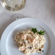 Ризотто с креветками и грибами