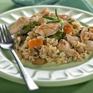 Ризотто с курицей и пармезаном