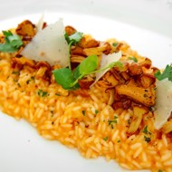 Ризотто с шафраном и лисичками