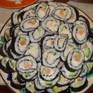 Роллы с красной рыбой