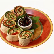 Роллы с тунцом, шпинатом и морковью