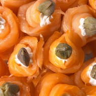 Рулеты из семги с творожным сыром