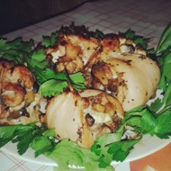 Рулетики из куриной грудки, грибов и адыгейского сыра