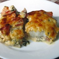 Рыба по-гречески с сыром