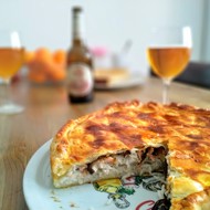 Рыбный пирог с рисом