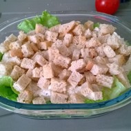 Салат «Цезарь» с тофу