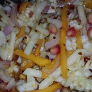 Салат из хурмы с яблоками