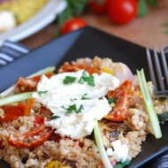 Салат из печеных овощей и феты