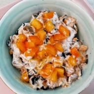 Салат из помидоров и баклажанов со сметаной