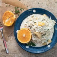 Салат из редьки с апельсином и йогуртом