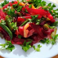 Салат из свеклы с фасолью