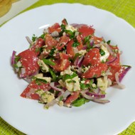 Салат из запеченных перцев