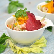 Салат коктейль с ветчиной