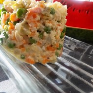 Салат оливье с кольраби