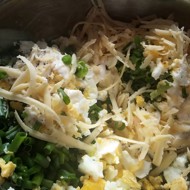 Салат-паштет из зеленого лука с яйцом