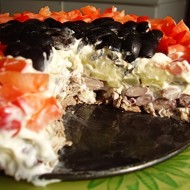 Салат с говядиной и красной фасолью