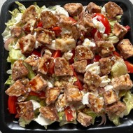 Салат с хрустящими баклажанами