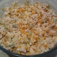 Салат с киви и креветками