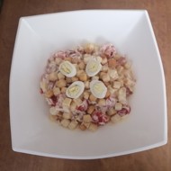 Салат с копченой курицей и пармезаном