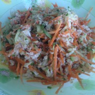 Салат с крабовым мясом и огурцом