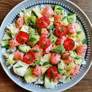 Салат с лососем