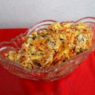 Салат с сухариками и морковью по-корейски