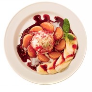 Санди с винным соусом и мандаринами