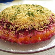 Сельдь под шубой с яйцами