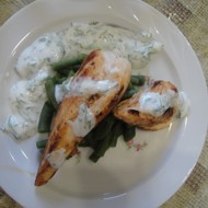 Семга с йогуртовым соусом