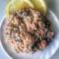 Семга в сливочном соусе с грибами