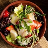 Севиче из гребешка с соусом понзу